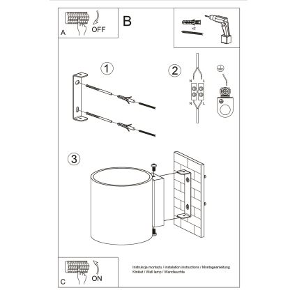 BRILAGI -  Foco LED de pared FRIDA 1xG9/4W/230V blanco