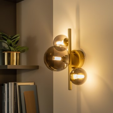 Brilagi - Aplique LED MILLA 3xG9/3W/230V dorado/ahumado