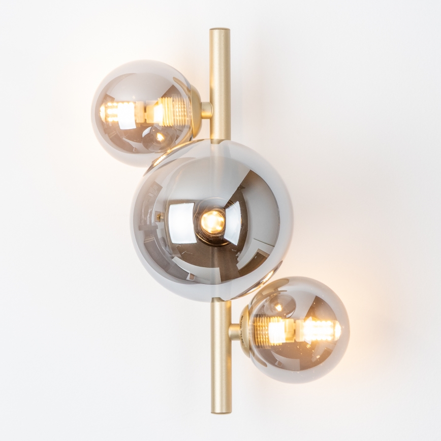 Brilagi - Aplique LED MILLA 3xG9/3W/230V dorado/ahumado