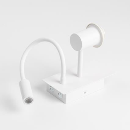Brilagi - LED Aplique flexible NUBILA 1xE27/25W/230V + LED/3W blanco/marrón claro