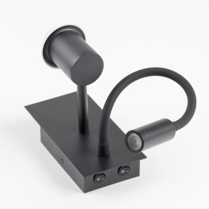 Brilagi - LED Aplique flexible NUBILA 1xE27/25W/230V + LED/3W negro/morada