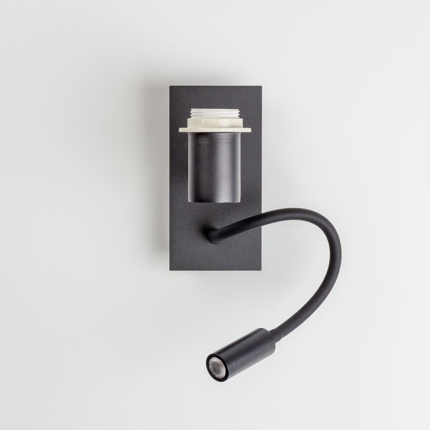 Brilagi - LED Aplique flexible NUBILA 1xE27/25W/230V + LED/3W negro/rosa