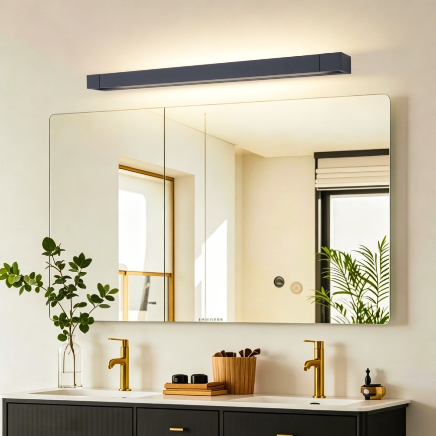 BRILAGI - Iluminación LED para espejo de baño AQUA LINE LED/20W/230V 80 cm IP44 negro IRC 90