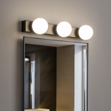 Brilagi - Aplique LED para espejo de baño HOLLYWOOD 3xLED/3W/230V 39 cm IP44 negro