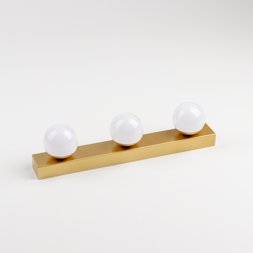 Brilagi - Iluminación LED para espejo de baño HOLLYWOOD 3xLED/3W/230V 39 cm IP44 dorada