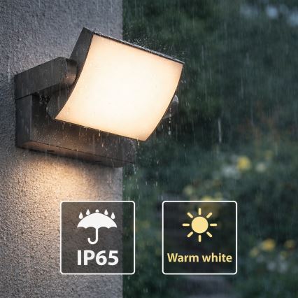 Brilagi - Aplique LED para exterior ANKLE LED/18W/230V 3000K IP65 antracita