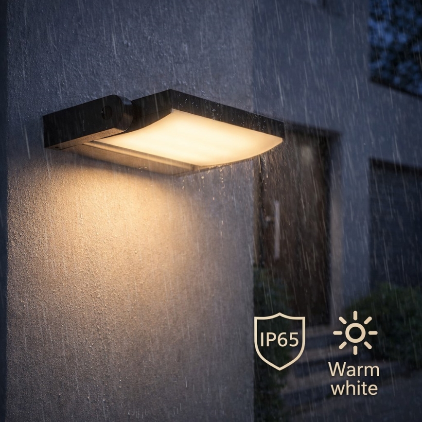 Brilagi - Aplique LED para exterior ANKLE LED/18W/230V 3000K IP65 antracita