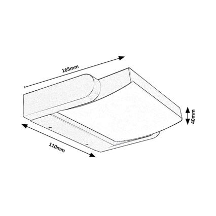 BRILAGI - Aplique LED para exterior ANKLE LED/18W/230V 4000K IP65 antracita