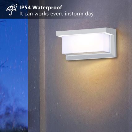Brilagi - Aplique LED para exterior BRICKY LED/12W/230V blanco IP54