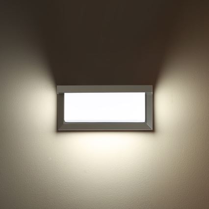 Brilagi - Aplique LED para exterior BRICKY LED/12W/230V gris IP54