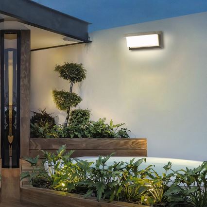 Brilagi - Aplique LED para exterior BRICKY LED/12W/230V gris IP54