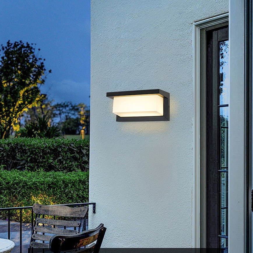 Brilagi - Aplique LED para exterior BRICKY LED/12W/230V negro IP54
