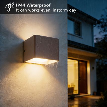 Brilagi - Aplique LED para exterior DONNANI LED/5W/230V 10 cm marrón IP44