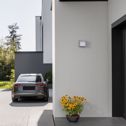 Brilagi - Aplique LED para exterior TERNI LED/12W/230V gris IP44