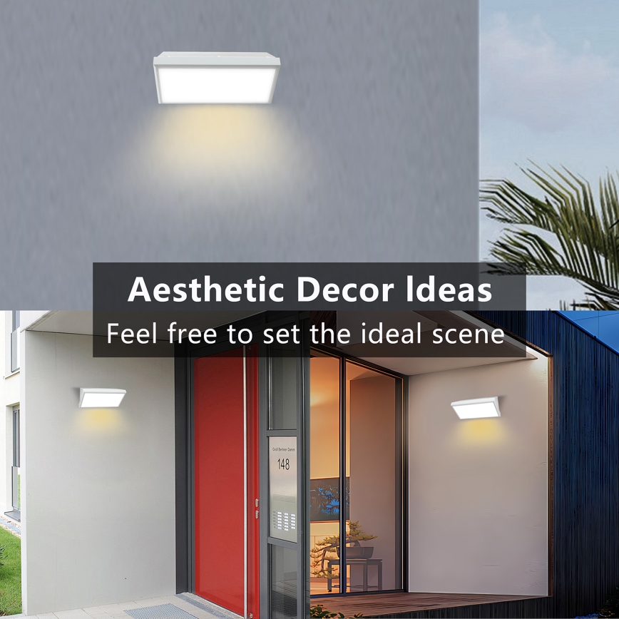 Brilagi - Aplique LED para exterior TRIANGLE LED/20W/230V blanco IP65