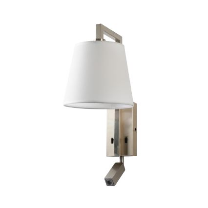 BRILAGI - Aplique LED RAYA 1xE14/40W/230V + LED/3W blanco/cromo mate