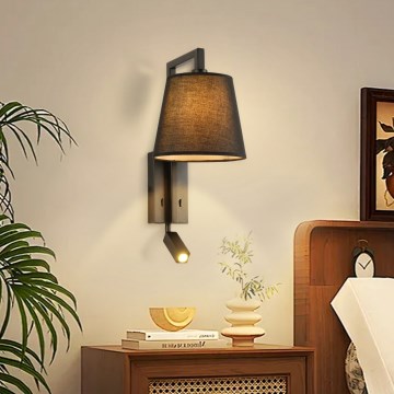 Brilagi - Aplique LED RAYA 1xE14/40W/230V + LED/3W negro