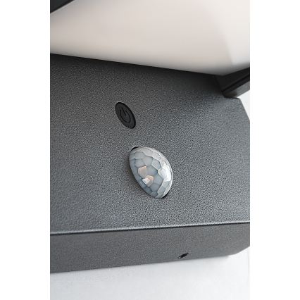 Brilagi - Aplique solar LED de pared con sensor de movimiento y crepuscular ANKLE LED/10W/3,7V 3000 mAh 3000K IP65 antracita