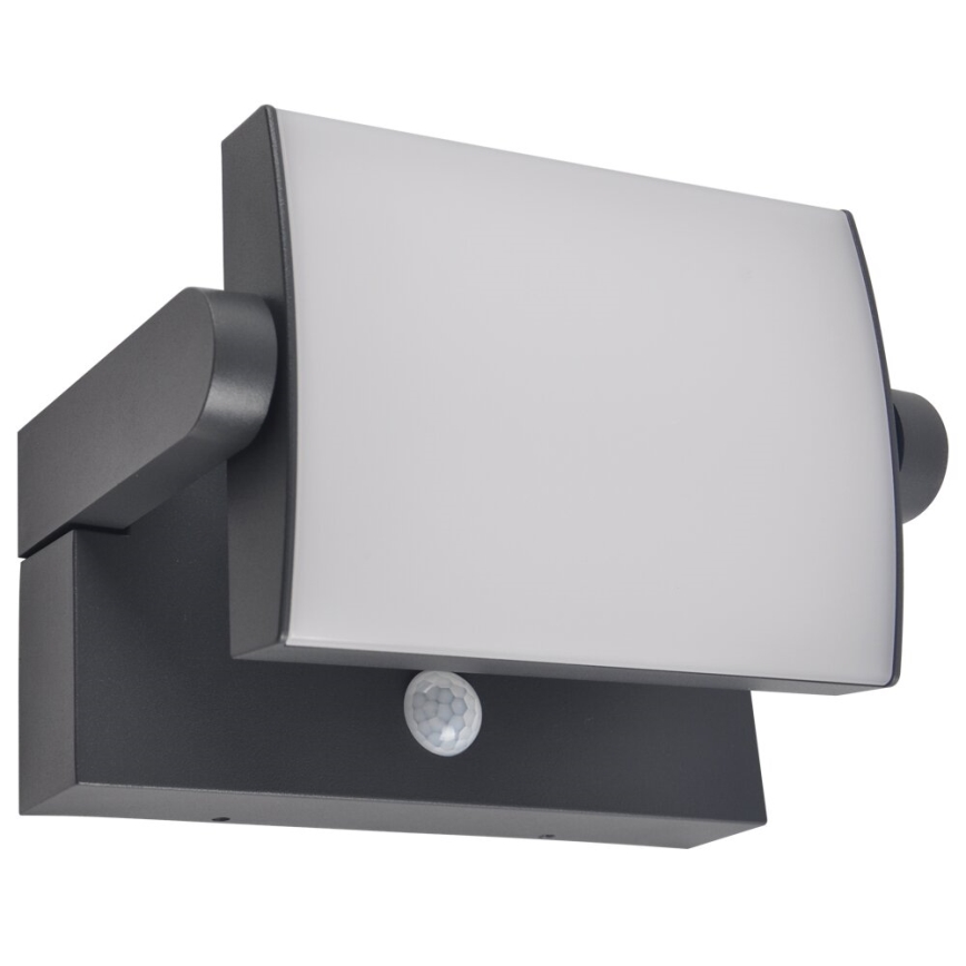 Brilagi - Aplique solar LED con sensor de movimiento y crepuscular ANKLE LED/10W/3,7V 3000 mAh 4000K IP65 antracita