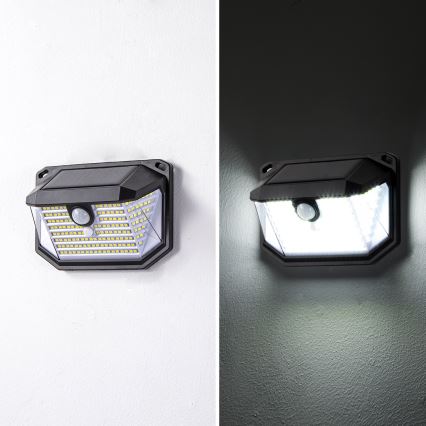 Brilagi - LED Luz solar de pared con sensor de movimiento y crepuscular WALLIE LED/4W/5,5V 1200mAh 6500K IP65