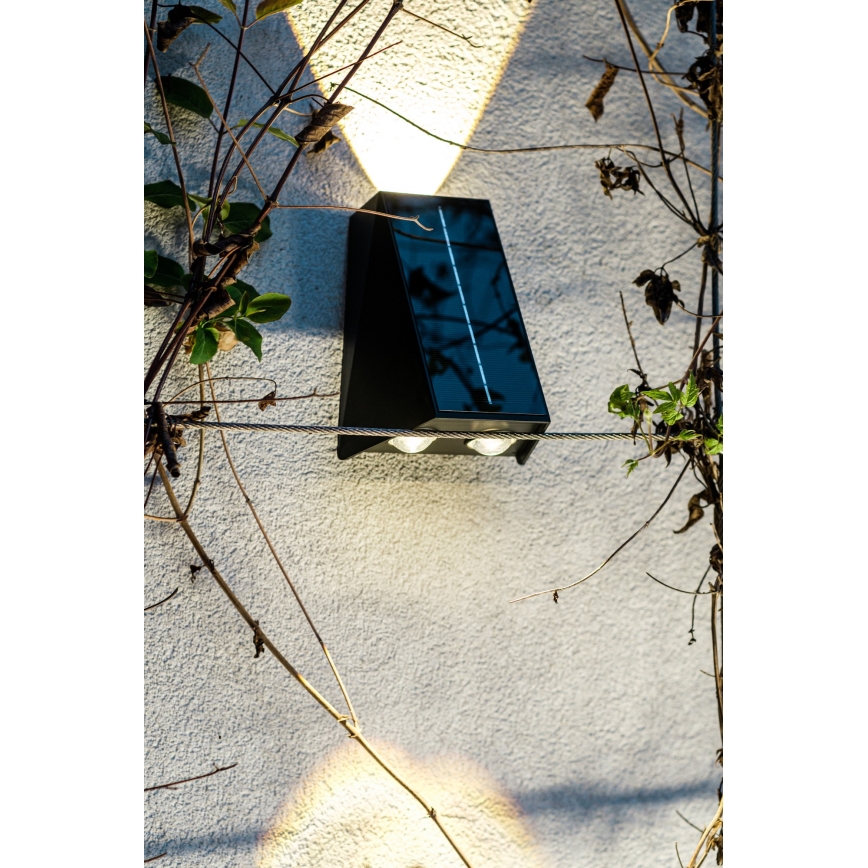 Brilagi - Aplique LED solar PYRAMID LED/2W/3,2V 1300 mAh IP54