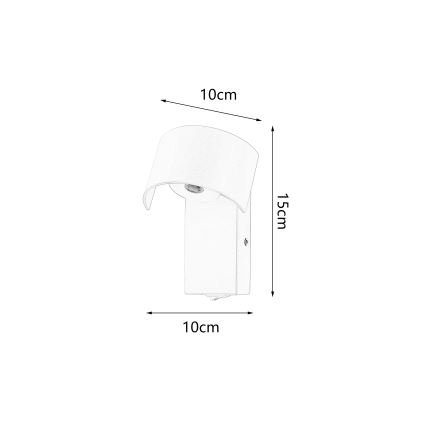 Brilagi - Aplique LED VASTO LED/3W/230V negro
