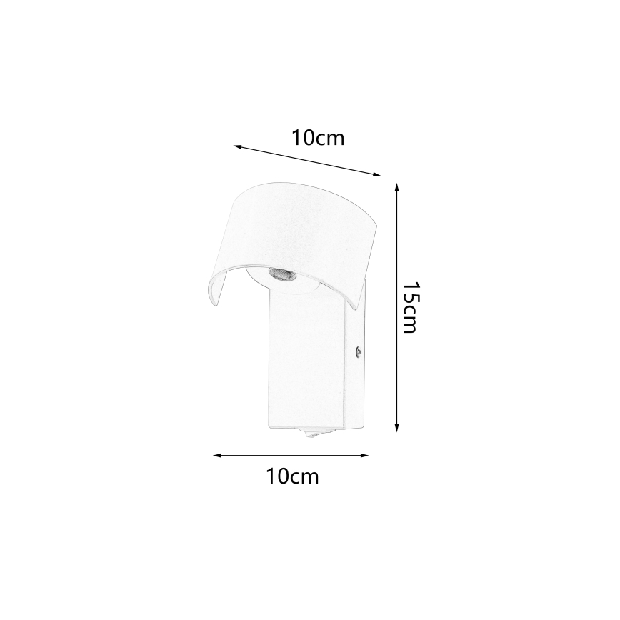 Brilagi - Aplique LED VASTO LED/3W/230V negro