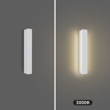 Brilagi - Aplique de pared exterior LED LINEAR de 8 W, 230 V, 3000 K, IP65, 30 cm, blanco, IRC 90