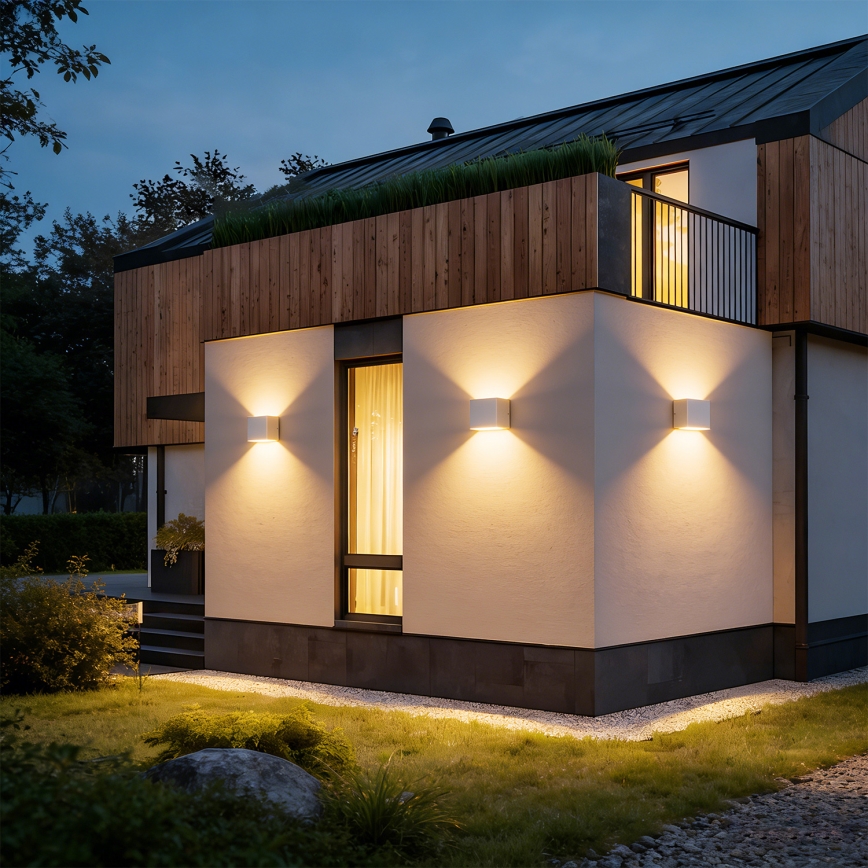 Brilagi - Aplique mural LED para exterior DONNANI LED/5W/230V 10 cm blanco IP44
