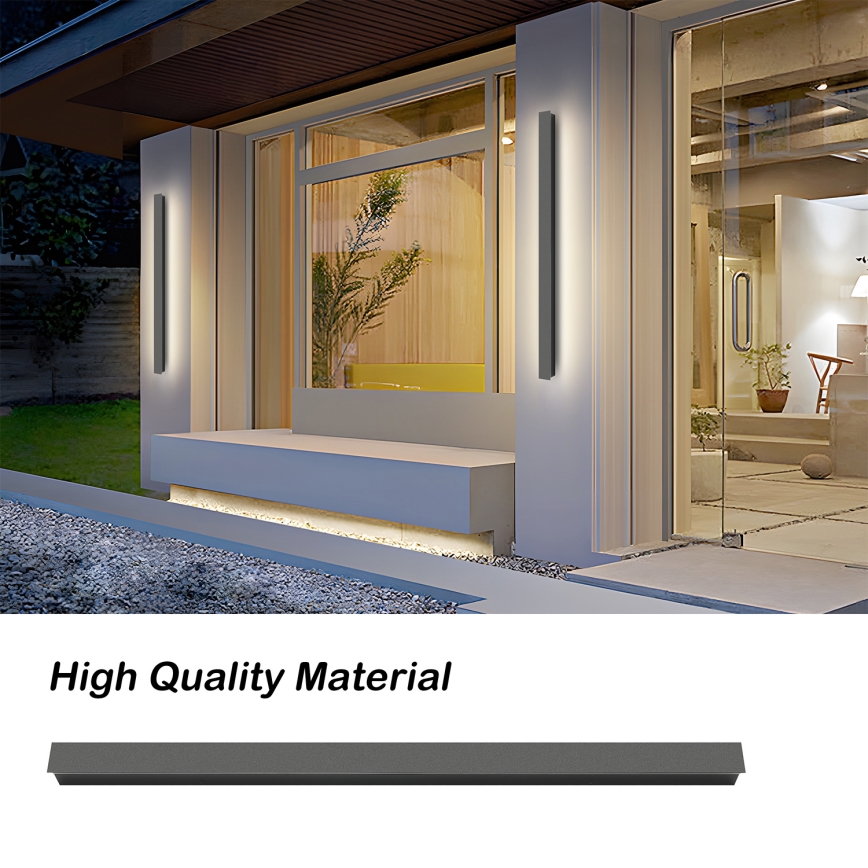 Brilagi - Luminaria LED de pared para exterior LINEAR LED/22W/230V 3000K IP65 100 cm antracita IRC 90