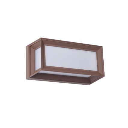 Brilagi - Aplique de pared exterior PARKER LED/12W/230V 3000/4500/6000K marrón IP44