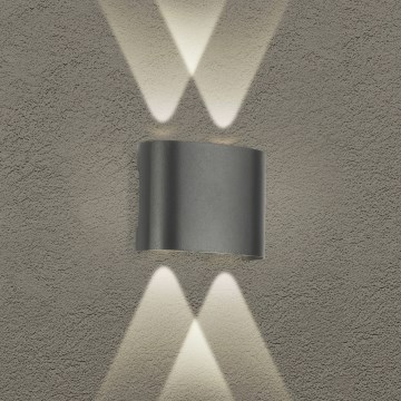 Brilagi - Aplique mural LED para exteriores FLAREBOX LED/4W/230V antracita IP65