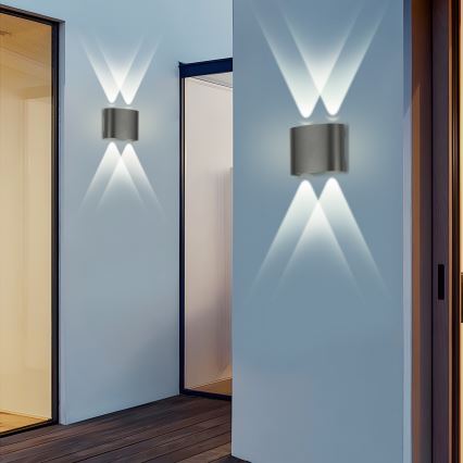 Brilagi - Aplique mural LED para exteriores FLAREBOX LED/4W/230V antracita IP65