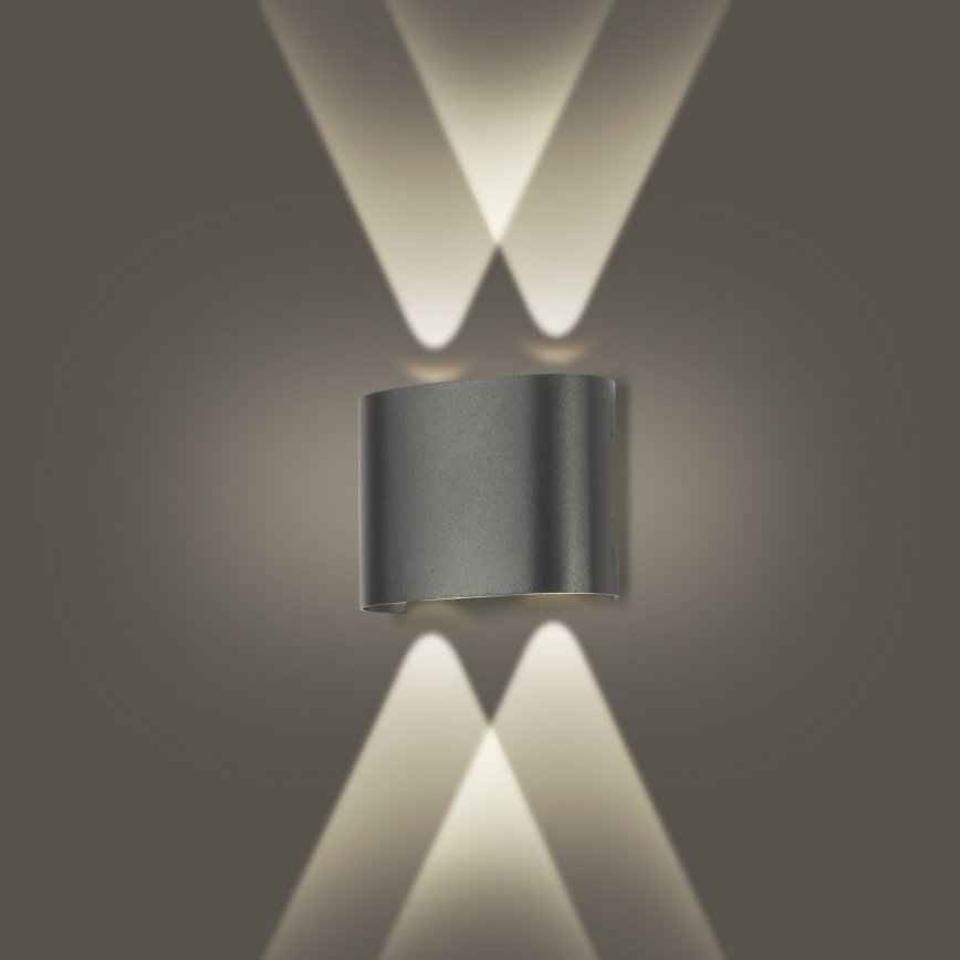 Brilagi - Aplique mural LED para exteriores FLAREBOX LED/4W/230V antracita IP65