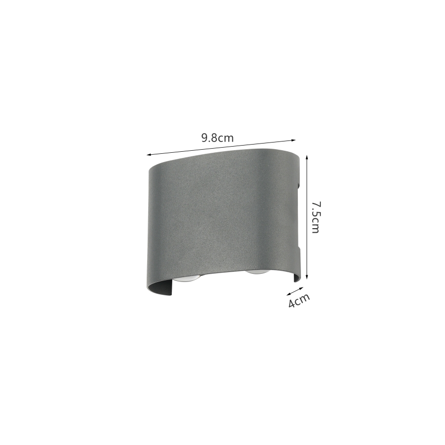 Brilagi - Aplique mural LED para exteriores FLAREBOX LED/4W/230V antracita IP65