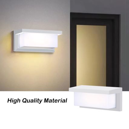 Brilagi - Aplique de pared LED regulable para exterior BRICKY 1xE27/6W/230V 2700-6500K IP54 blanco