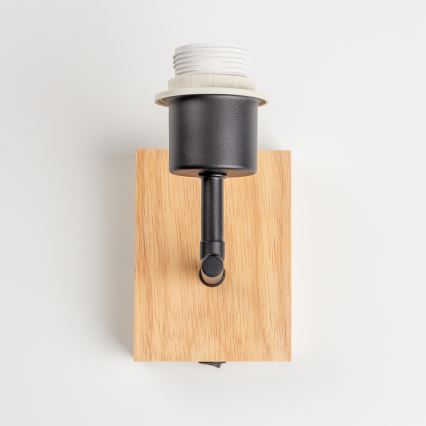 Brilagi - Aplique NUBILA WOOD 1xE27/25W/230V roble/azul oscuro