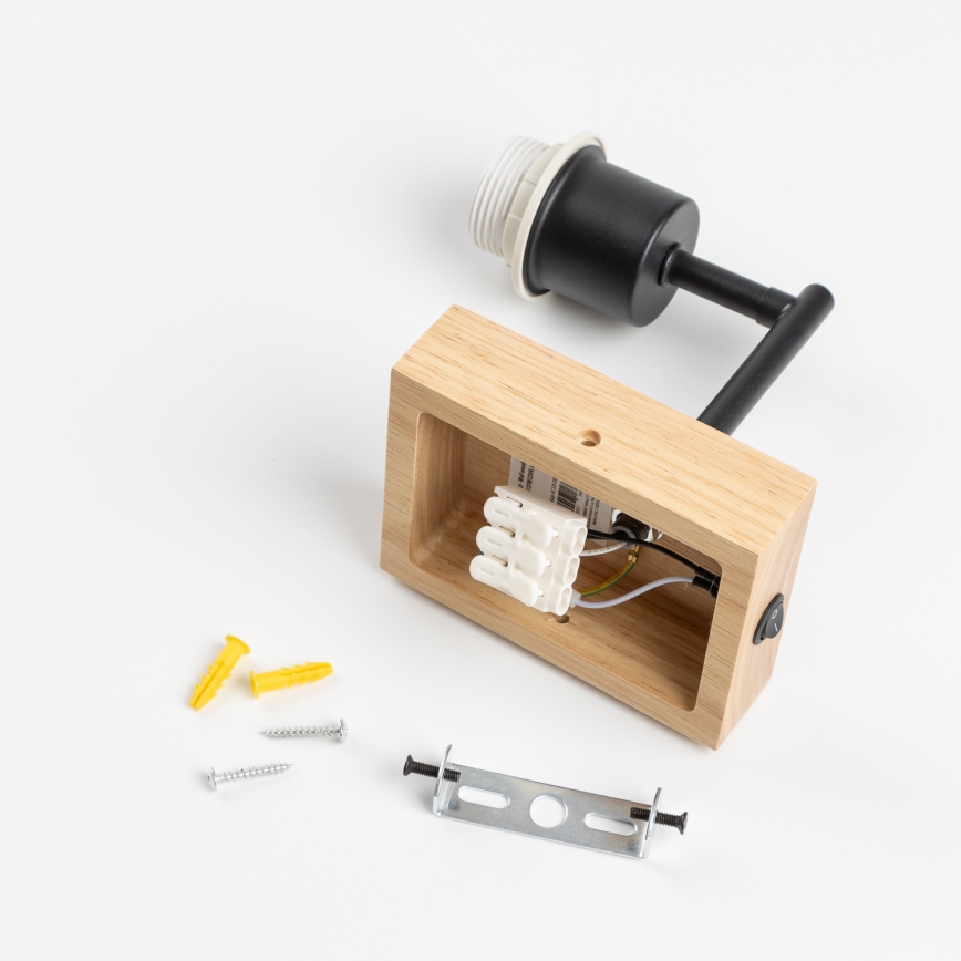 Brilagi - Aplique NUBILA WOOD 1xE27/25W/230V roble/marrón