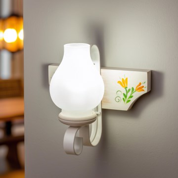 Brilagi - Aplique QUEEN 1xE14/40W/230V haya/color crema