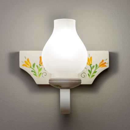 Brilagi - Aplique QUEEN 1xE14/40W/230V haya/color crema