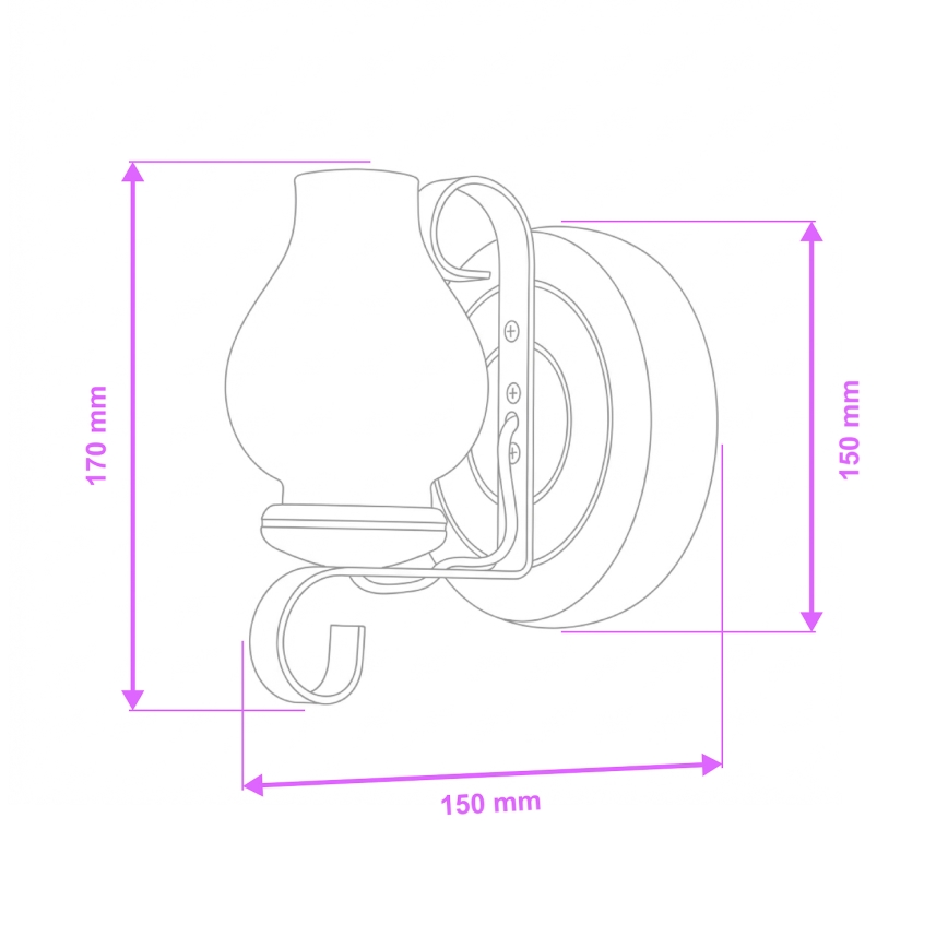 Brilagi - Aplique ROATA APLICA 1xE14/40W/230V haya