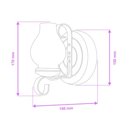Brilagi - Aplique ROATA APLICA 1xE14/40W/230V haya/nogal