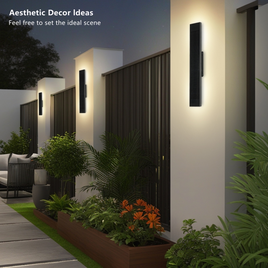 BRILAGI - Aplique solar de pared LED regulable SUN LED/4W/3,7V  60 cm 4000 mAh IP44