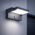 Brilagi - Aplique solar LED con sensor de movimiento y crepuscular ANKLE LED/10W/3,7V 3000 mAh 4000K IP65 antracita