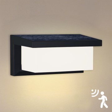 Brilagi - Aplique solar LED con sensor de movimiento y crepuscular BRICKY LED/5W/6V 4000 mAh IP65