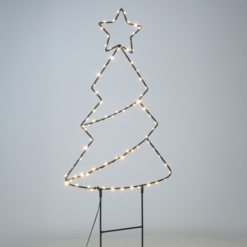 Brilagi - Árbol navideño LED para exterior, 68x29 cm, LED/3xAA, IP44