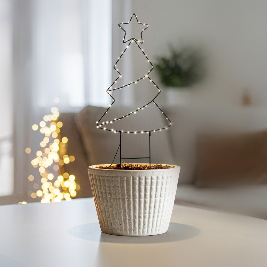 Brilagi - Árbol navideño LED para exterior, 68x29 cm, LED/3xAA, IP44