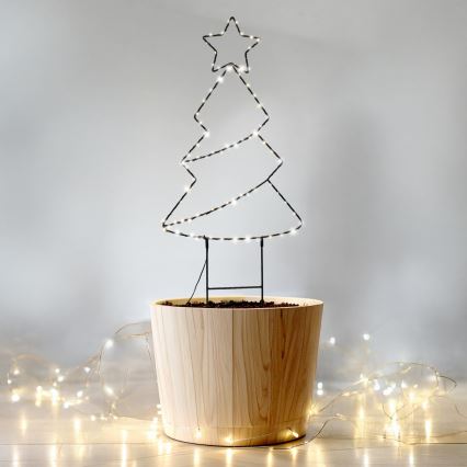 Brilagi - Árbol navideño LED para exterior, 68x29 cm, LED/3xAA, IP44