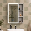 BRILAGI - Armario de baño con espejo e iluminación LED integrada AVOLA SINGLE 55x70 cm