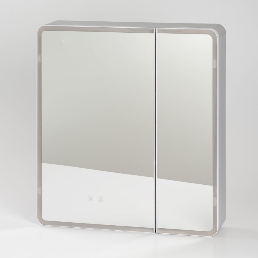 BRILAGI - Armario de baño con espejo LED retroiluminado NOTO DOUBLE 60x65 cm